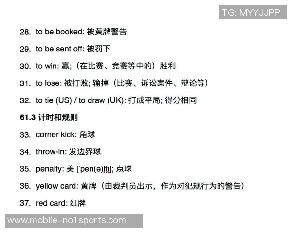 观看足球比赛的英文表达与常用术语解析